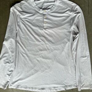 Lululemon Mens 5 Year Basic Long Sleeve Henley Athletic T-Shirt